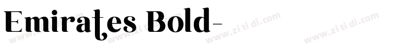 Emirates Bold字体转换